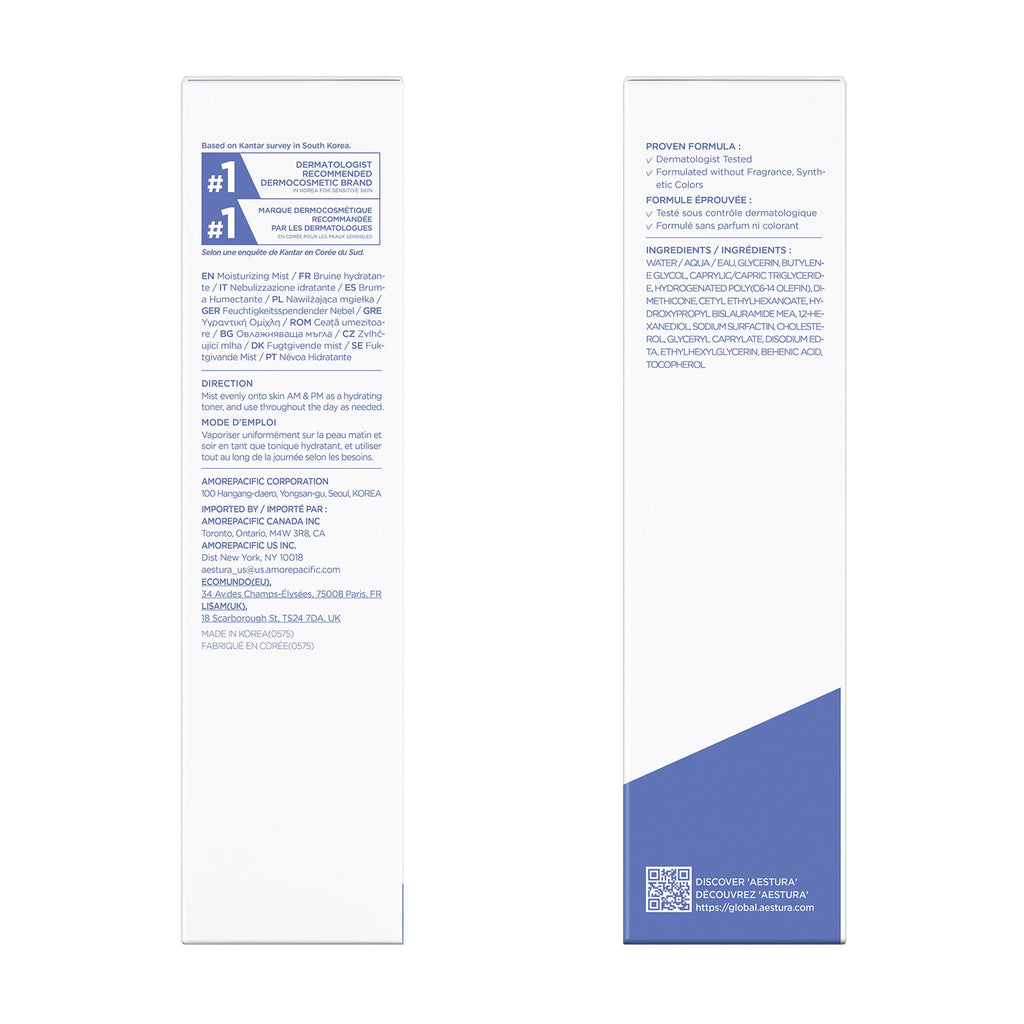 AESTURA ATOBARRIER365 Cream Mist – 10,000ppm Ceramides for Deep Hydration