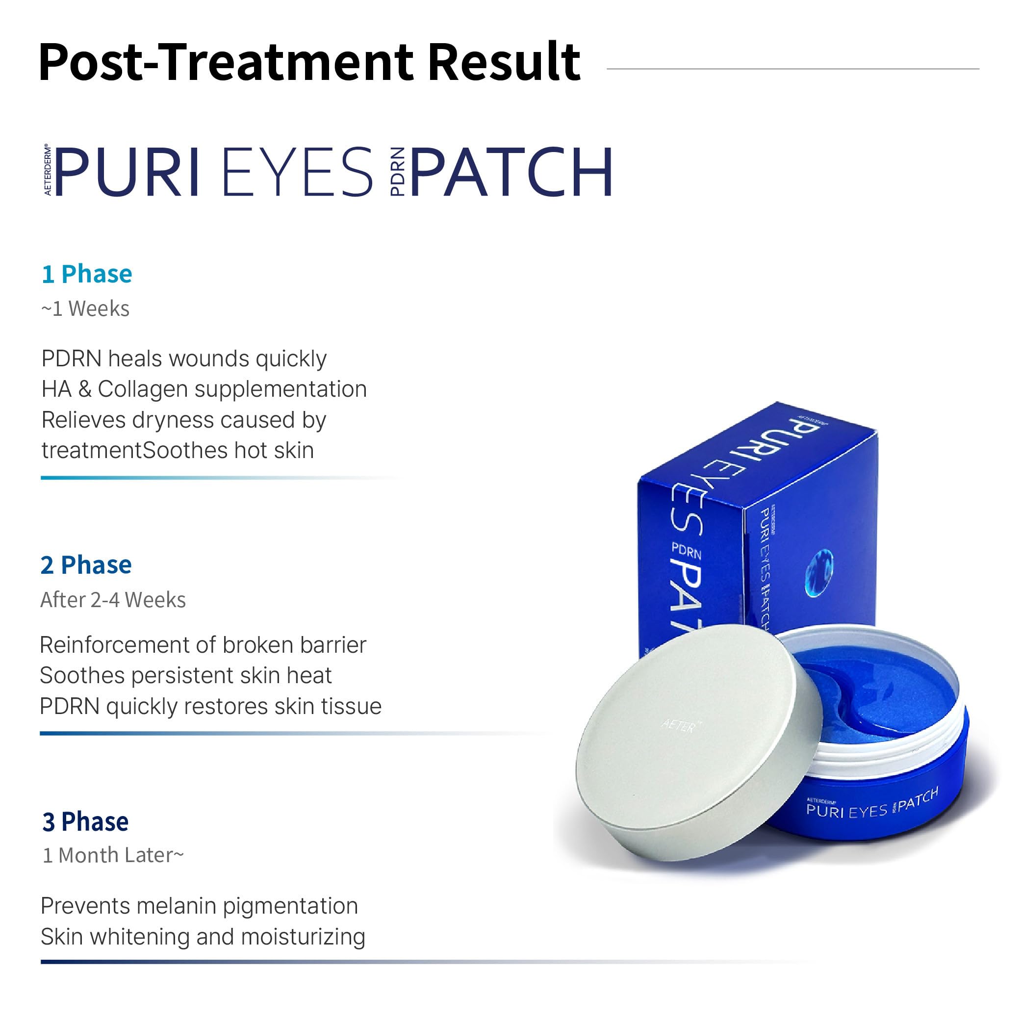 AETERDERM PURI EYES PDRN PATCH – Whitening & Anti-Wrinkle Eye Patch