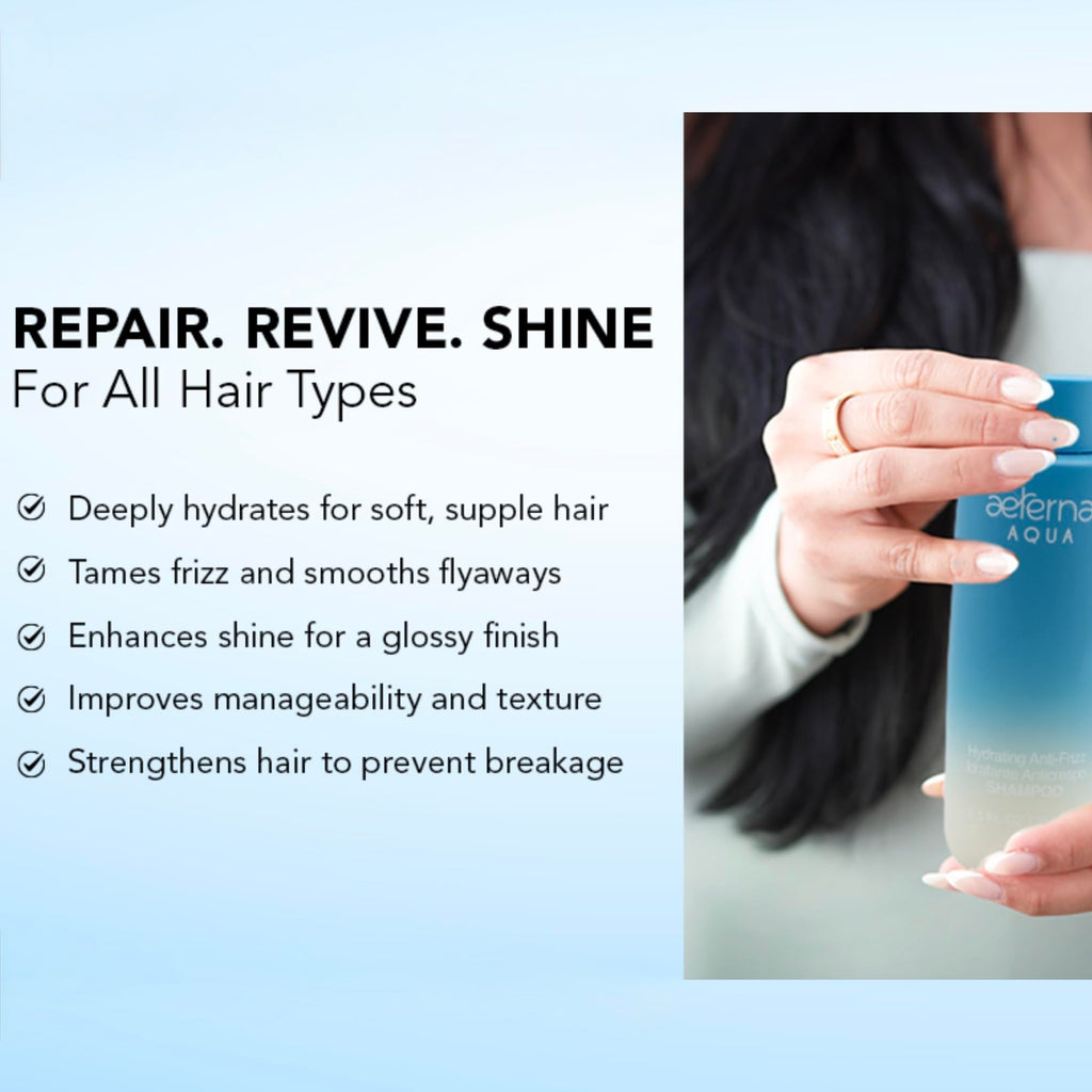 Aeterna AQUA Hydrating Anti-Frizz Shampoo – Color-Safe, Sulfate-Free (250ml)