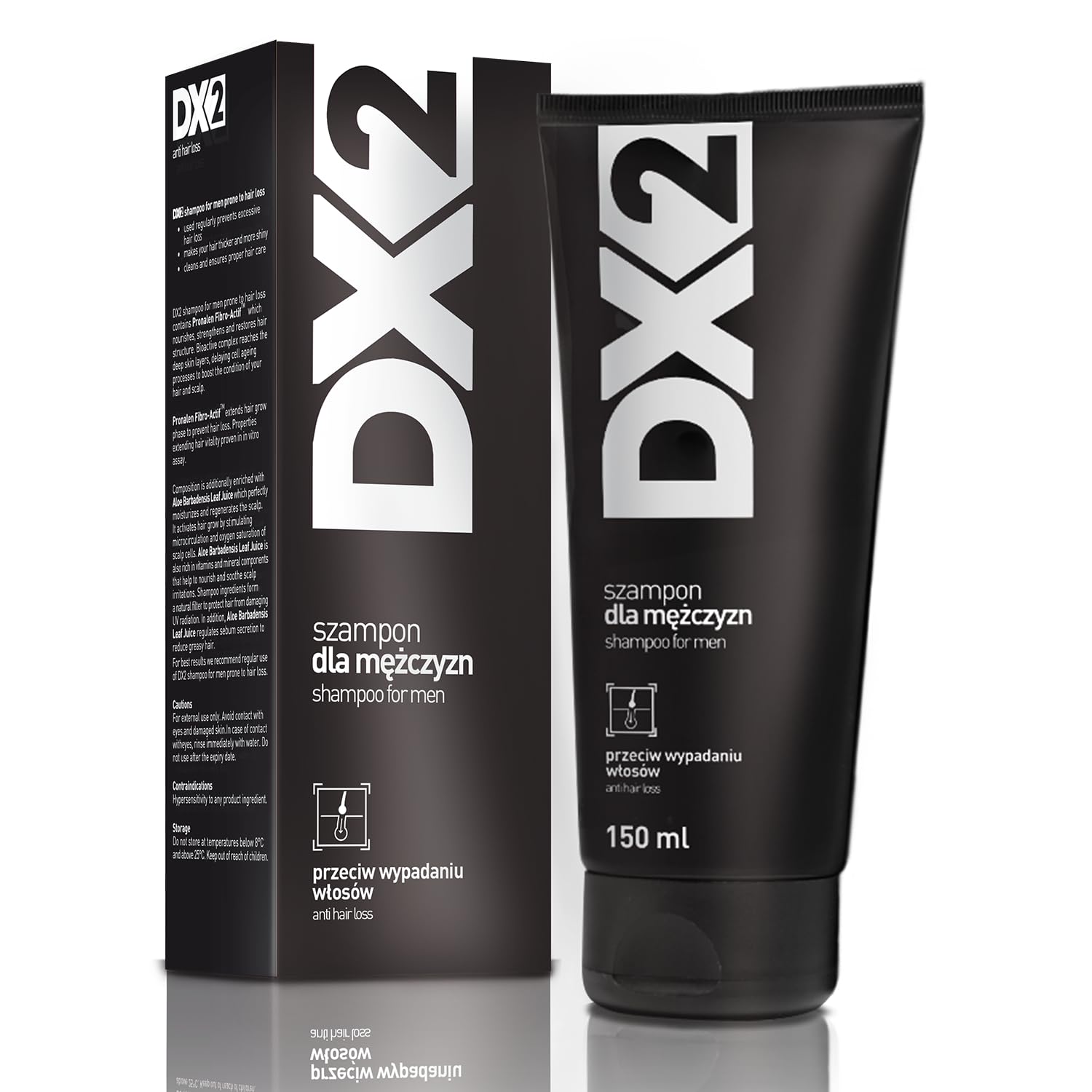 DX2 Hair Loss Shampoo for Men by Aflofarm | Restore Follicles & Revitalize Thinning Hair – 150ml
