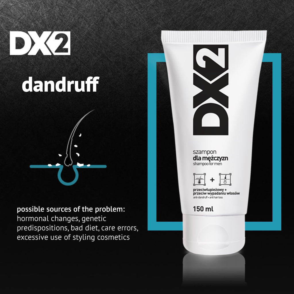 Aflofarm DX2 - Anti-Dandruff + Anti Hair-Loss Shampoo for Men | Double-Action Formula (150 ml)