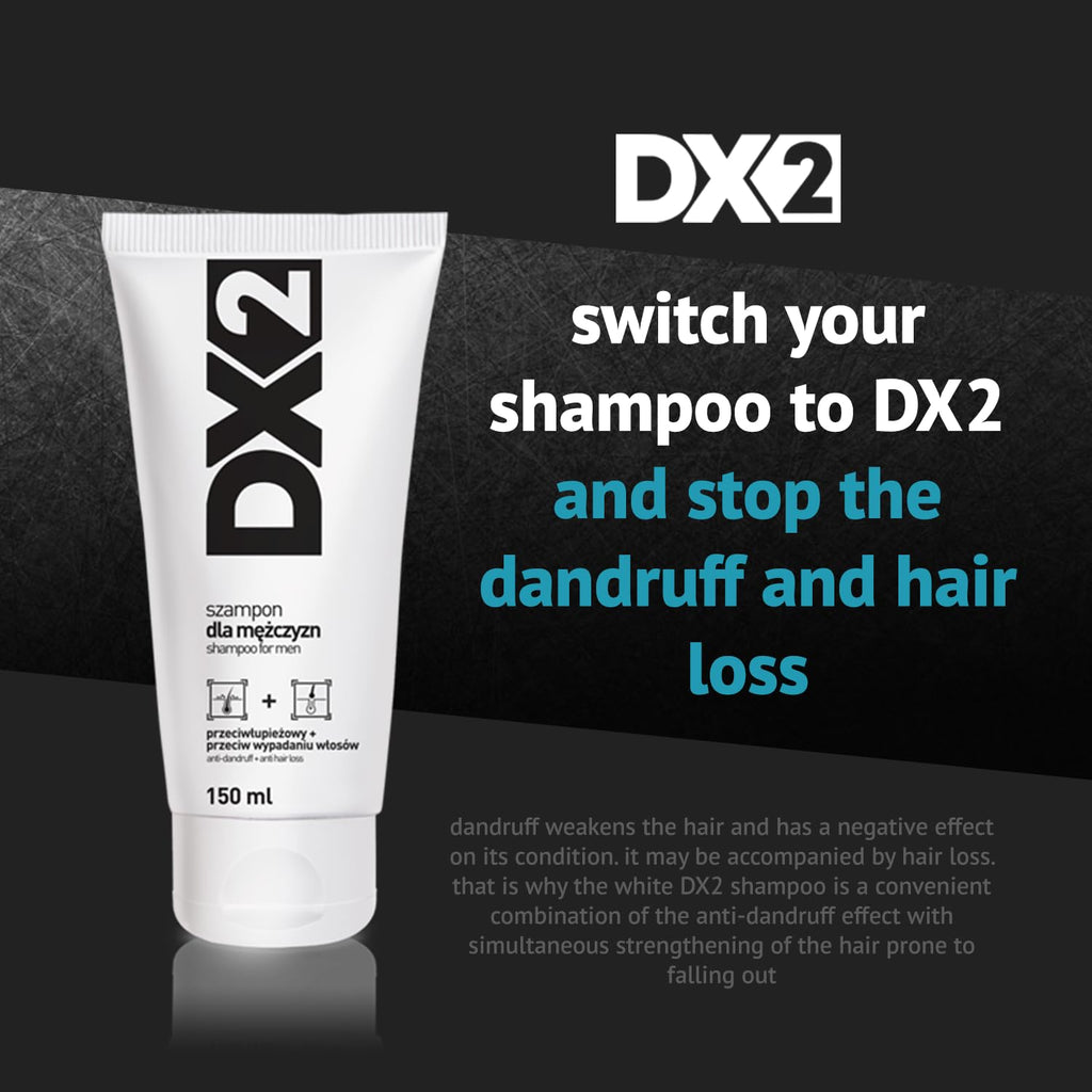 Aflofarm DX2 - Anti-Dandruff + Anti Hair-Loss Shampoo for Men | Double-Action Formula (150 ml)