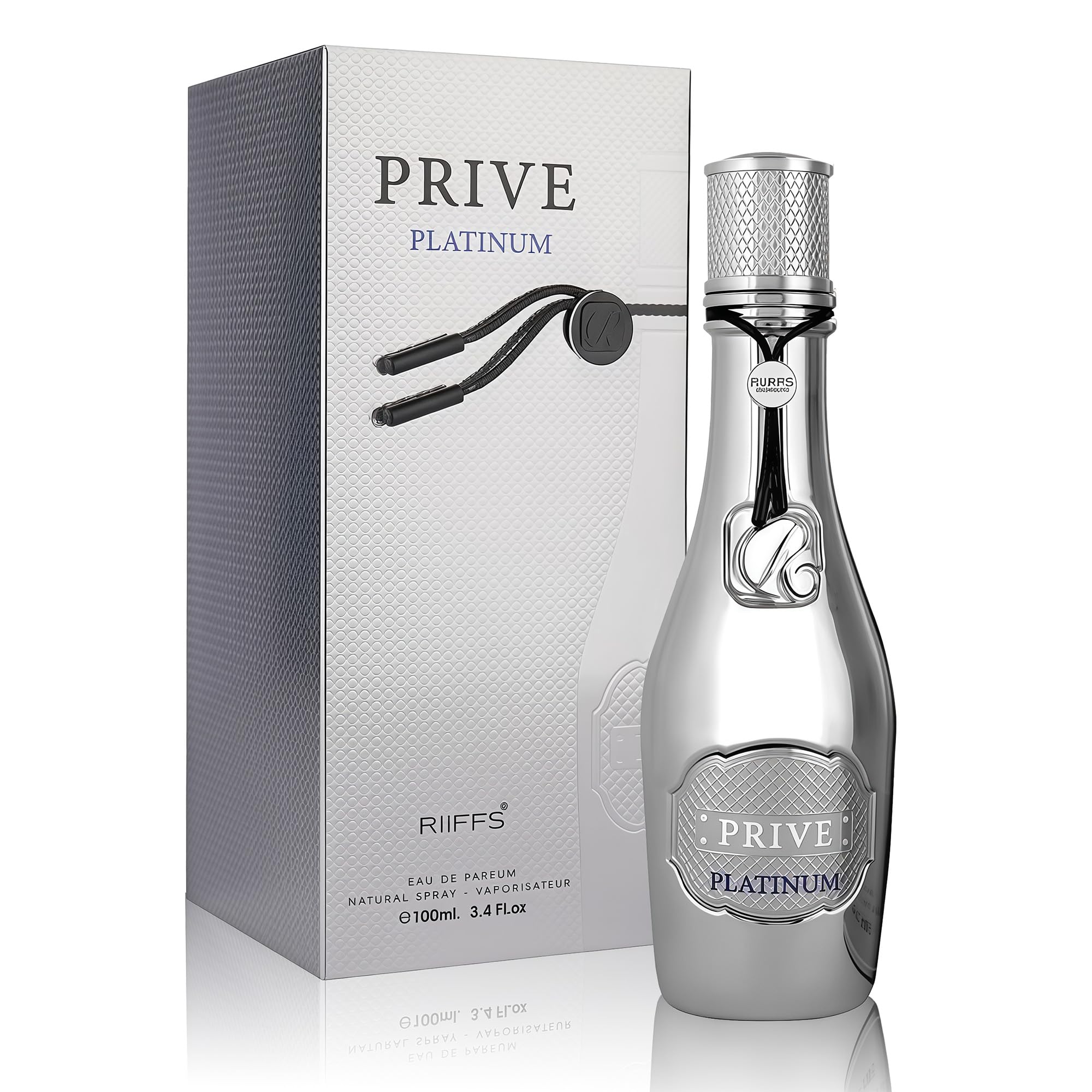 AFLUXE Priv Platinum for Men | 100ml Eau de Parfum | Fresh Citrus & Woody Notes