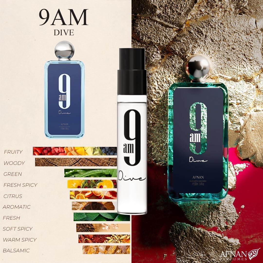 AFNAN 9 Series Discovery Kit — 5x 2ml Unisex Miniature Perfume Vials