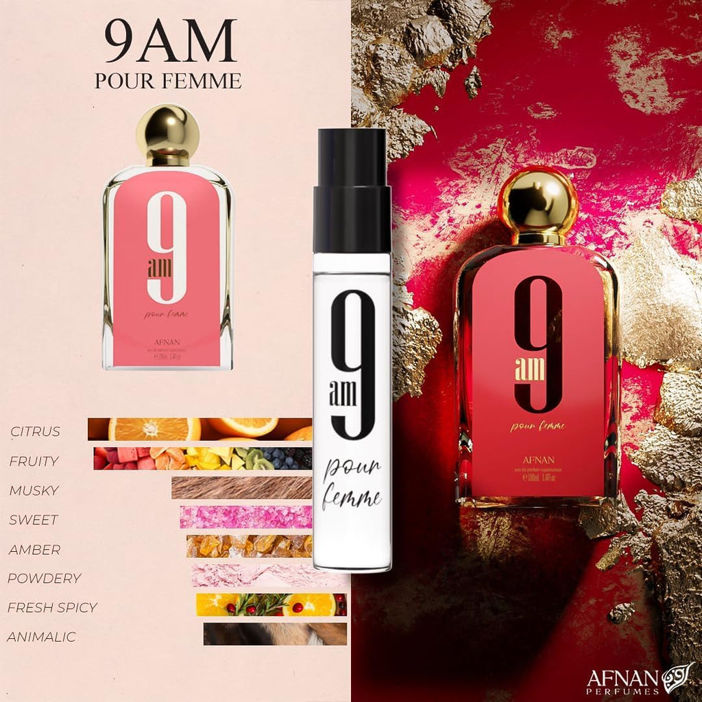 AFNAN 9 Series Discovery Kit — 5x 2ml Unisex Miniature Perfume Vials