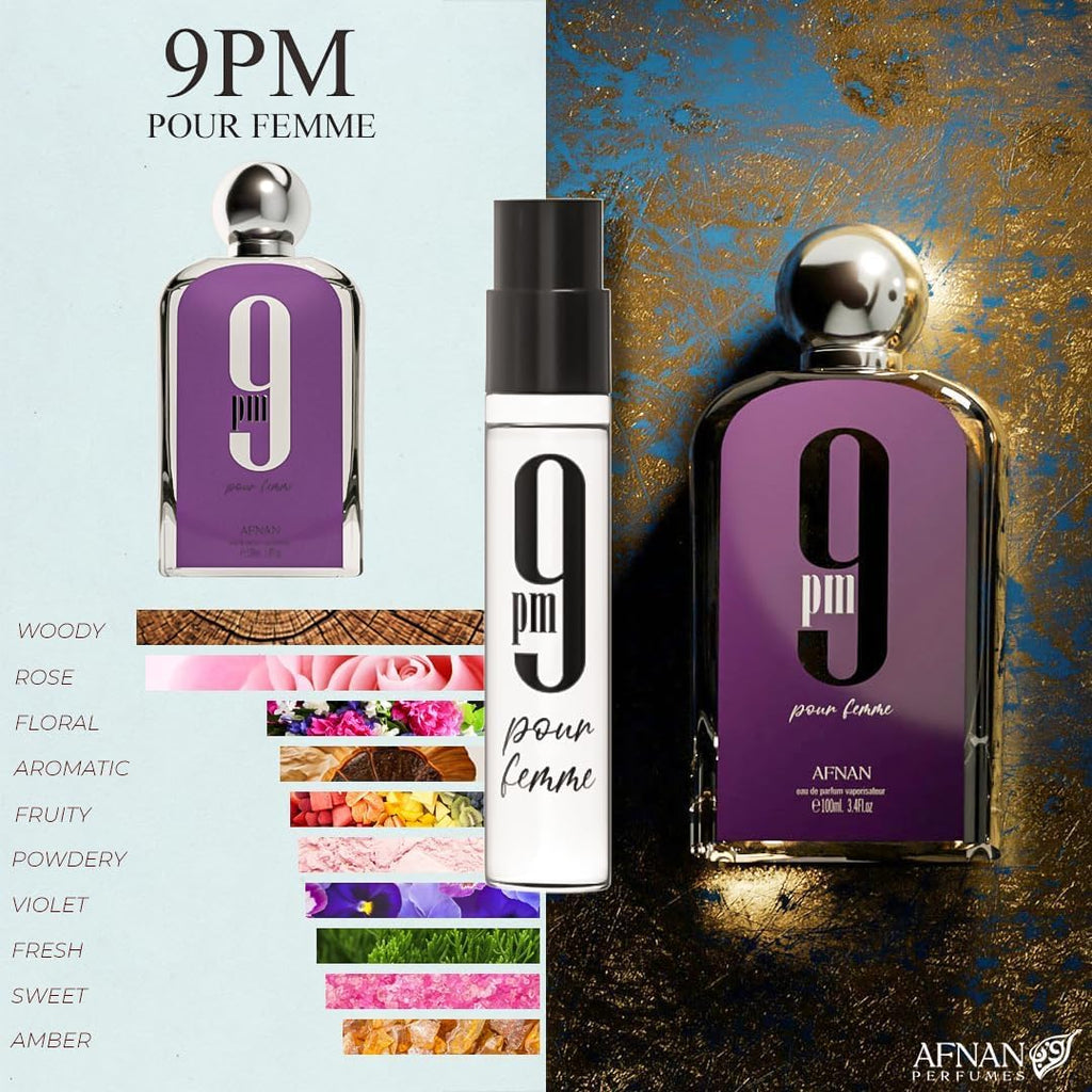 AFNAN 9 Series Discovery Kit — 5x 2ml Unisex Miniature Perfume Vials