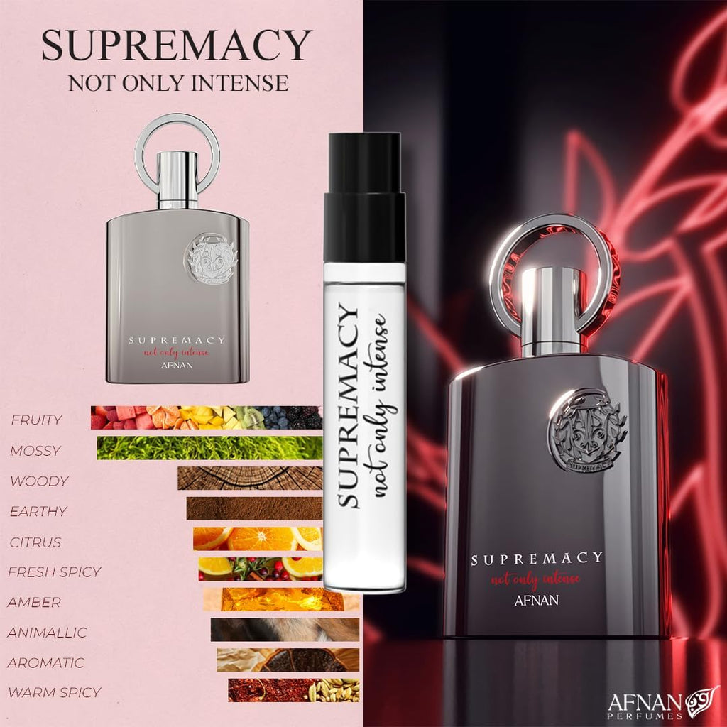 Afnan Supremacy Homme Discovery Kit: 5x2ml Fragrance Vials for Sampling & Travel