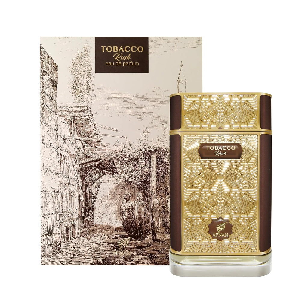Afnan Tobacco Rush Eau de Parfum for Men – 2.7 Fl Oz | Warm Spices, Tobacco & Oud