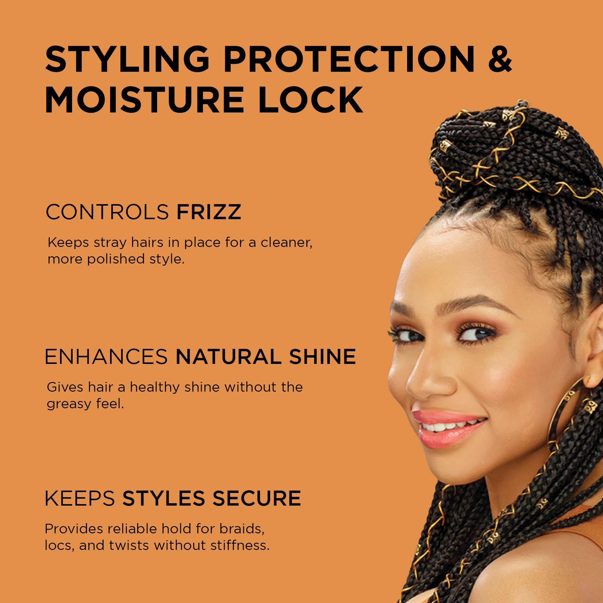 African Pride Black Castor Miracle Extra Hold Braid, Loc & Twist Gel (3 Pack) – 12oz Each, No Flake
