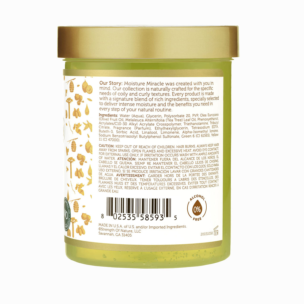 African Pride Moisture Miracle Olive & Tea Tree Oil Max Hold Styling Gel (3 Pack) – 18 oz