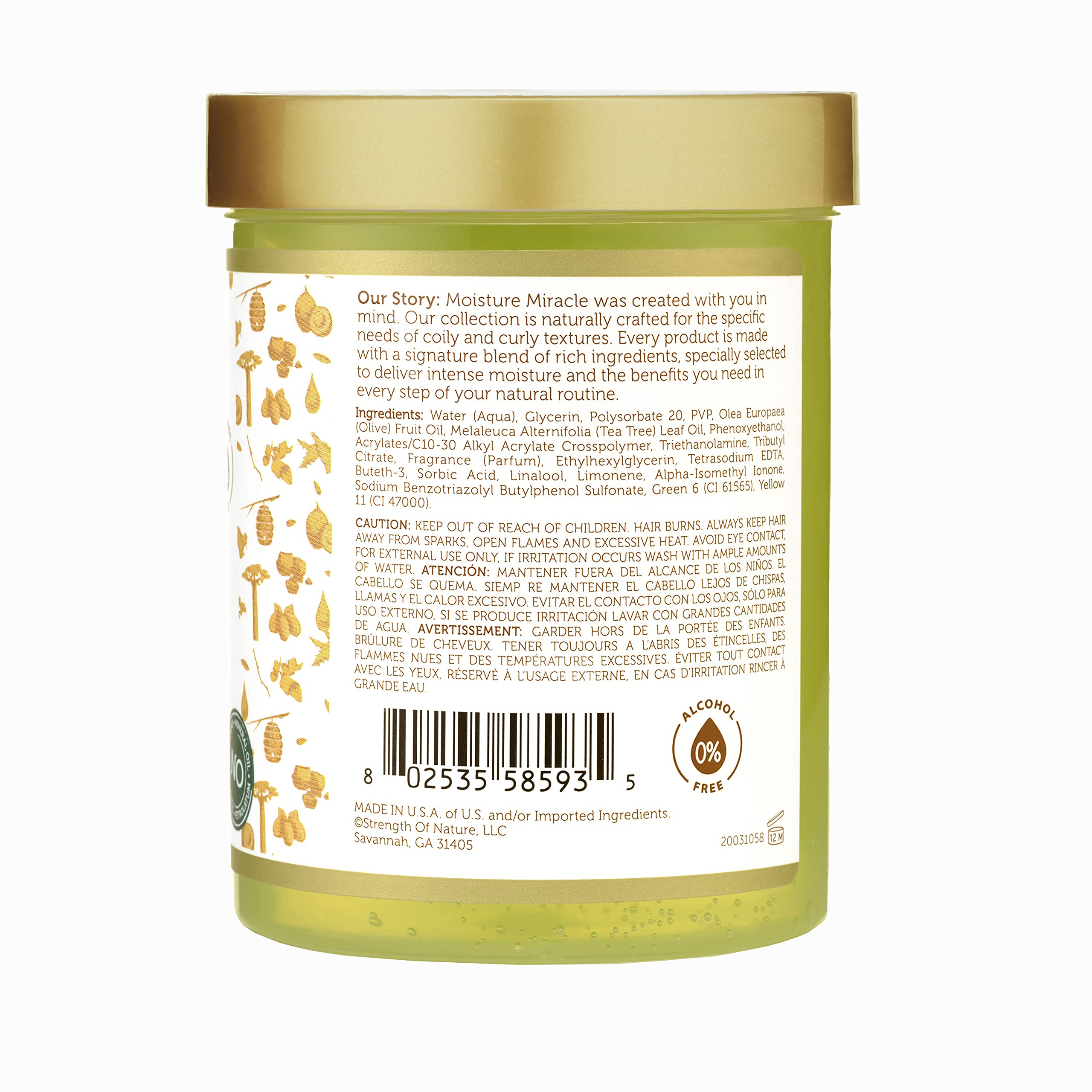 African Pride Moisture Miracle Olive & Tea Tree Oil Max Hold Styling Gel (3 Pack) – 18 oz