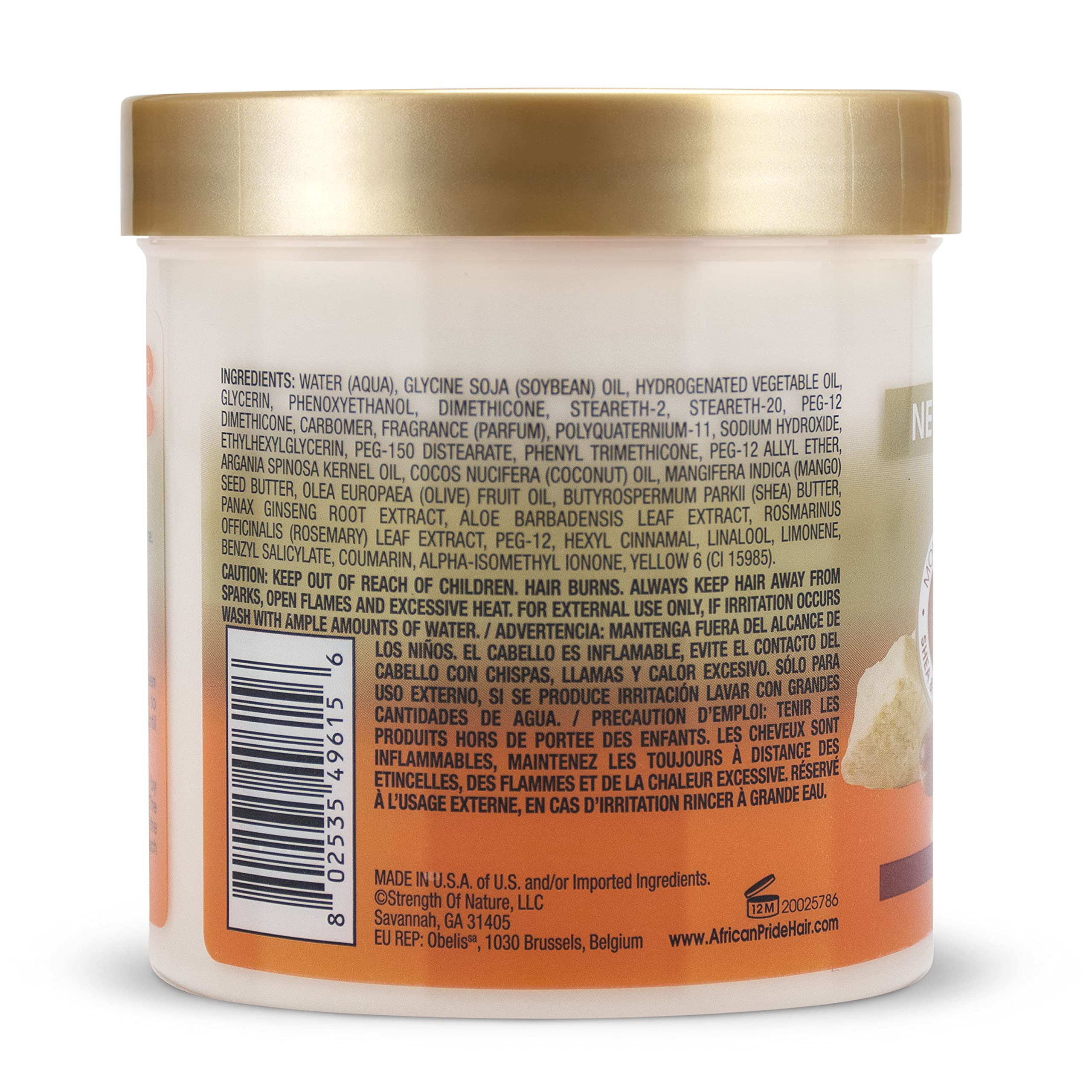 African Pride Shea Miracle Bouncy Curls Pudding (3 Pack) - Define Curls & Tame Frizz, 15 oz