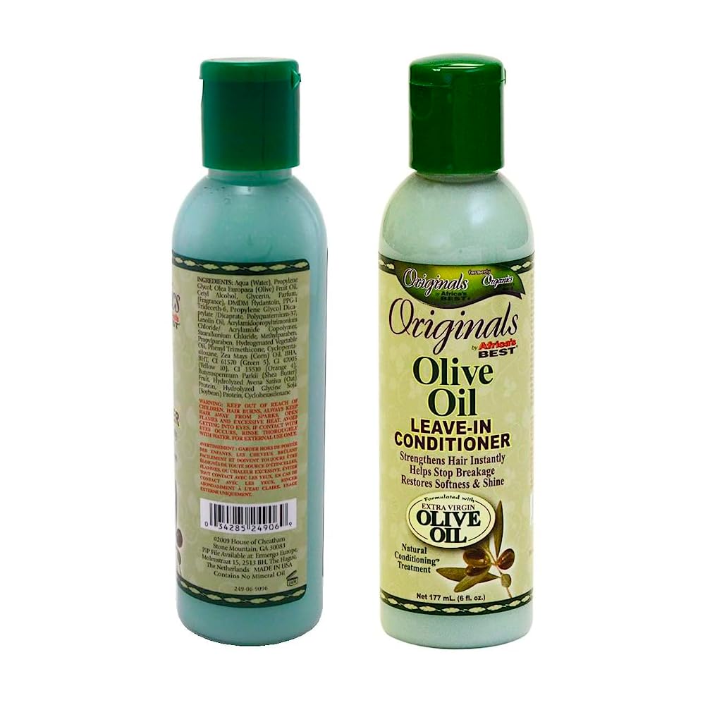 Africa's Best Olive Oil Leave-In Conditioner Originals – 2 Pack, 6 oz (177 ml)