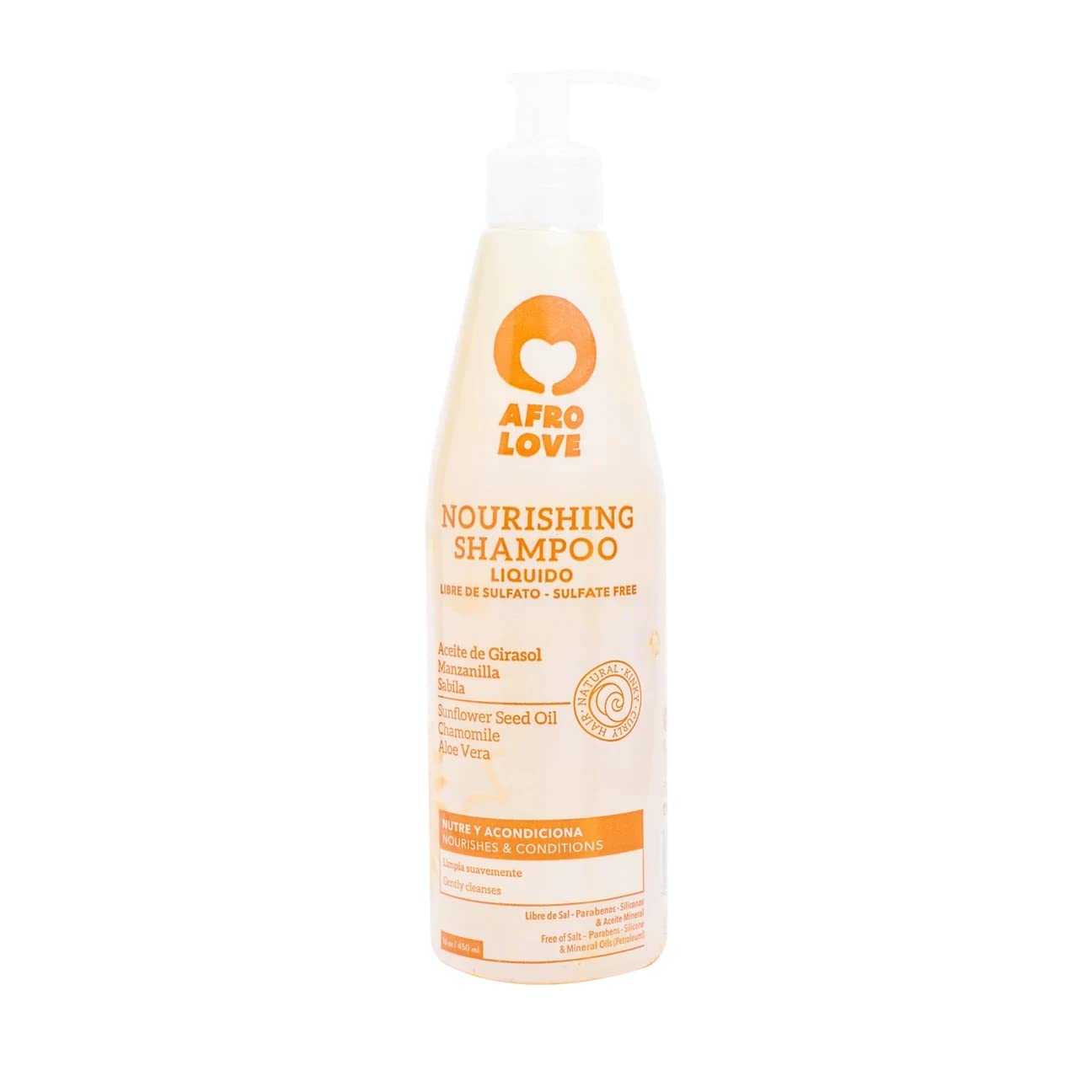 Afro Love Nourishing Shampoo 16oz | Hydrating, Sulfate-Free Cleanser for Curly, Kinky & Coily Hair