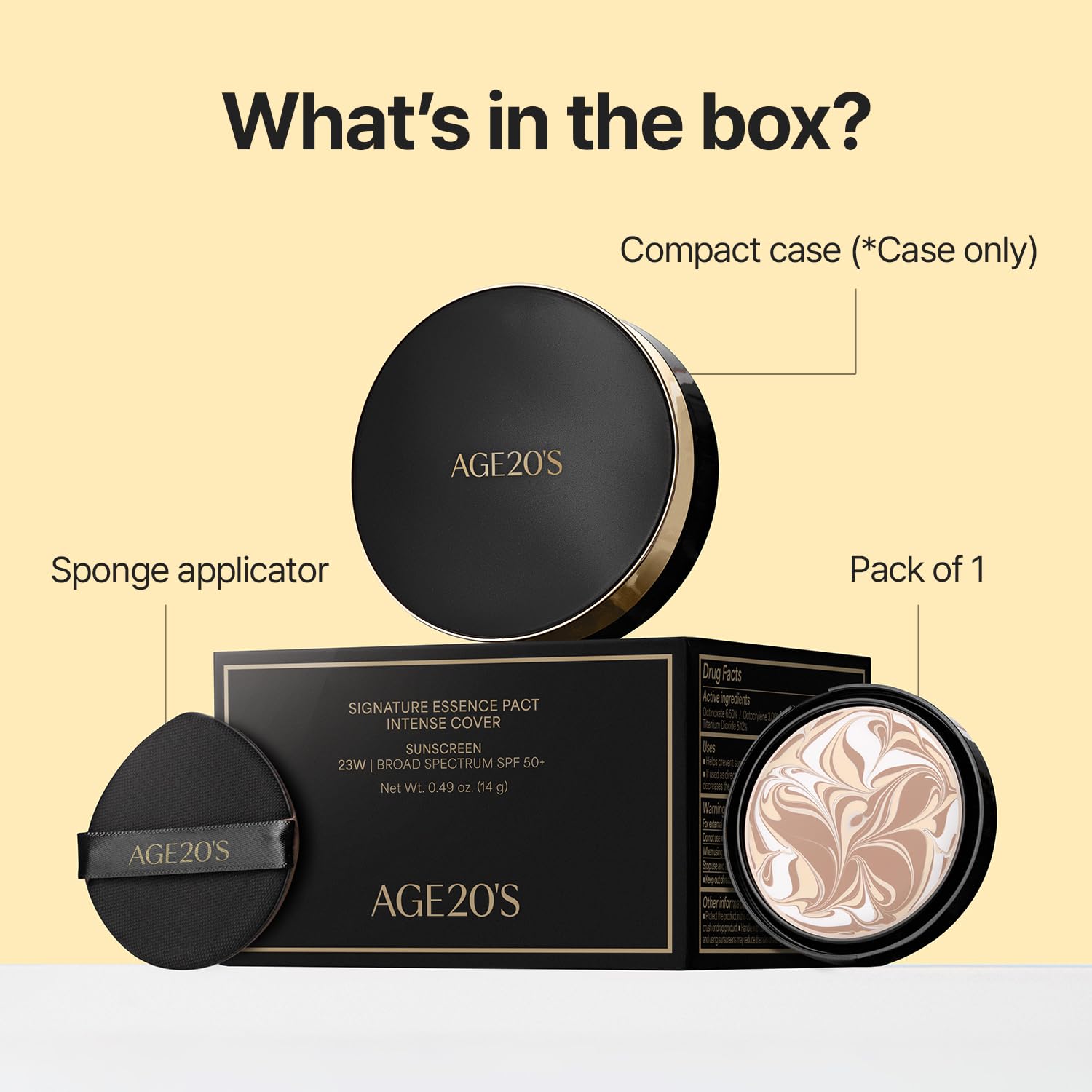AGE 20's Signature Essence Pact – Vegan Korean Cushion Foundation SPF 50+ Dewy Glow
