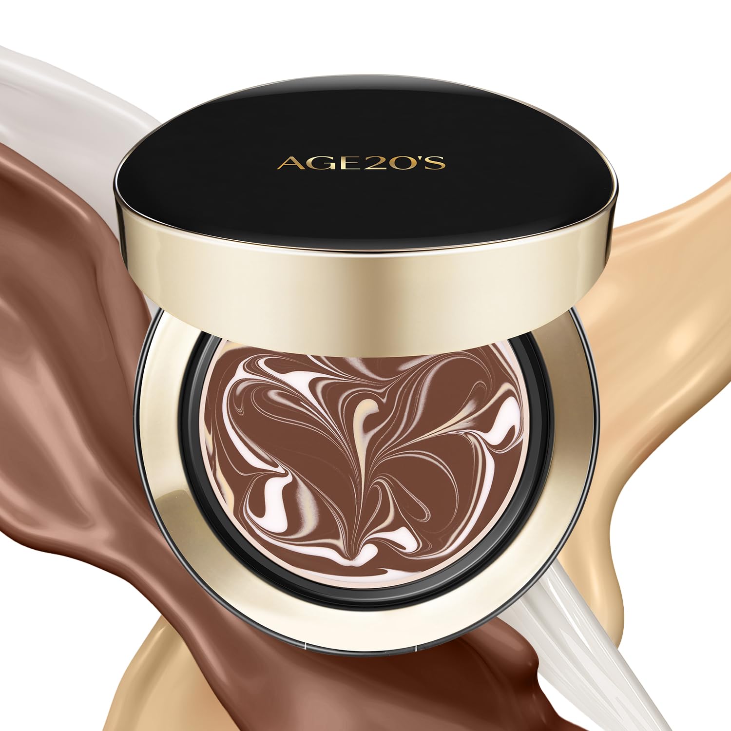 AGE 20's Signature Essence Pact SPF 50+ 41N Mocha – Cream Foundation, Dewy Finish, Natural Coverage