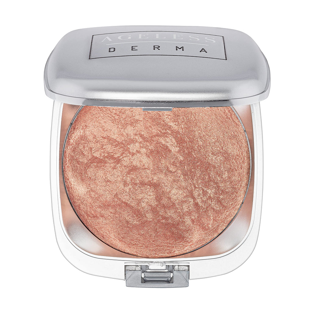 Ageless Derma Baked Mineral Makeup Healthy Blush – Apricot Swirl, Made in USA