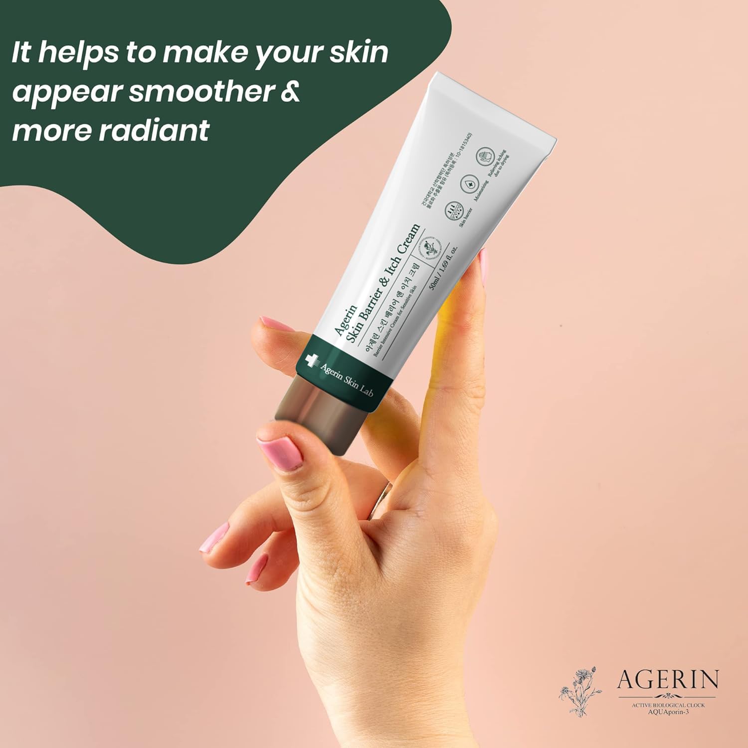 AGERIN Anti-Itch Cream – Hydrating Skin Barrier & Itch Relief (Vegan)