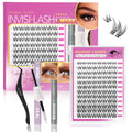 AGGRAD Venus Lash Clusters Kit 8-14mm D Curl – DIY Lash Extensions with Bond, Seal & Tweezers