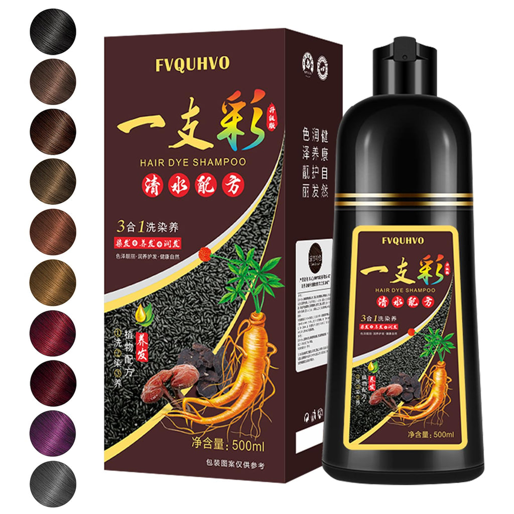 Agthyuve Hair Dye Shampoo 3 in 1 Coffee – Semi-Permanent Color, Safe & Easy