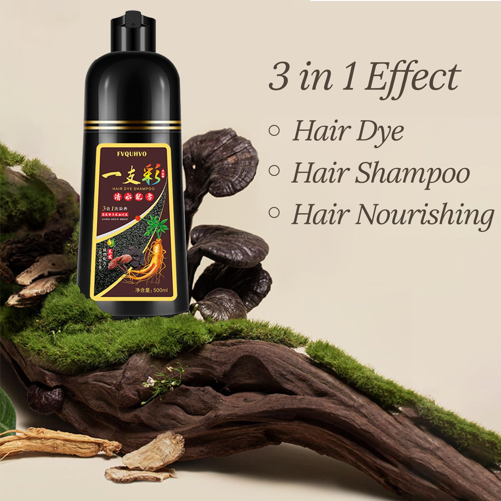 Agthyuve Hair Dye Shampoo 3 in 1 Coffee – Semi-Permanent Color, Safe & Easy