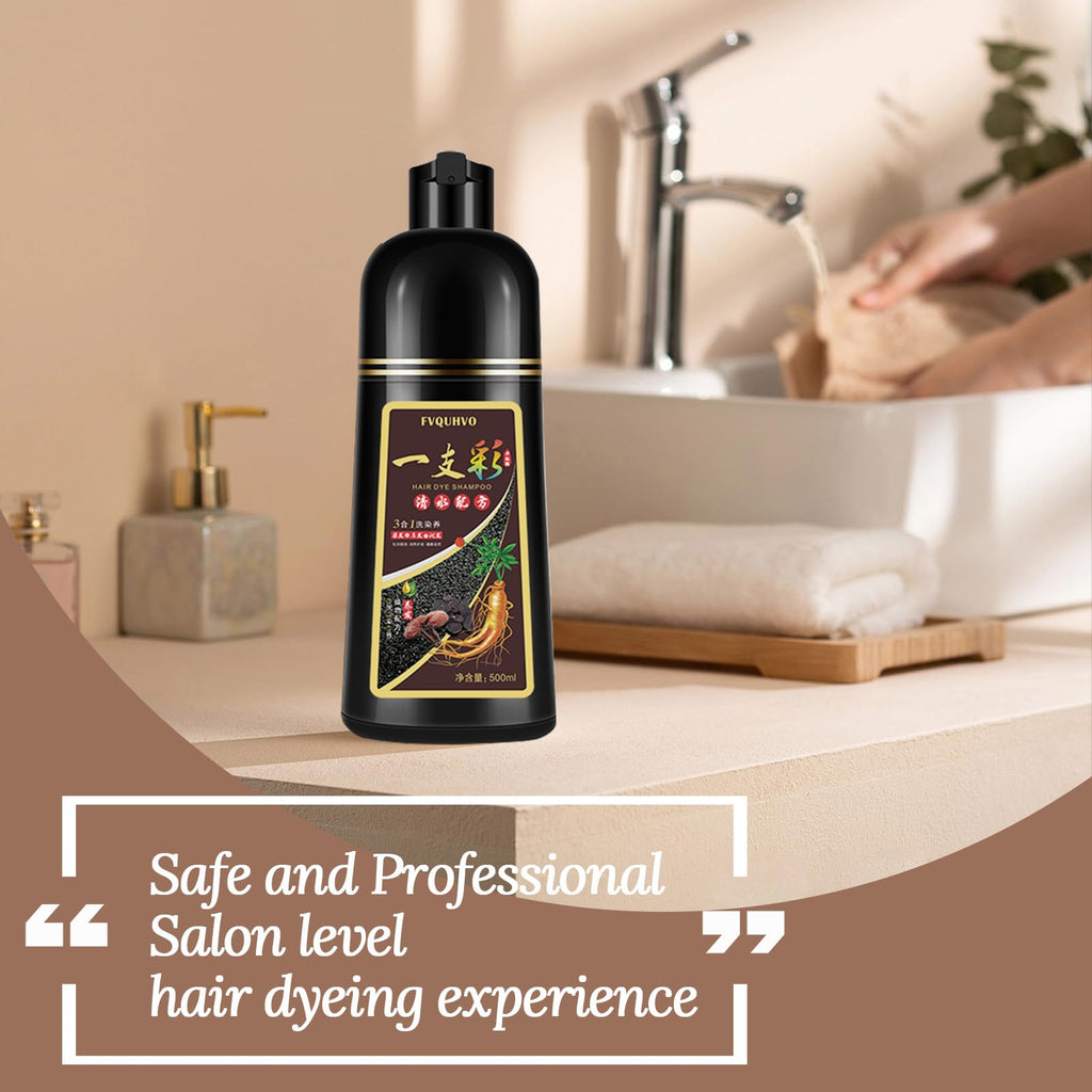 Agthyuve Hair Dye Shampoo 3 in 1 – Dark Coffee, Semi-Permanent Color