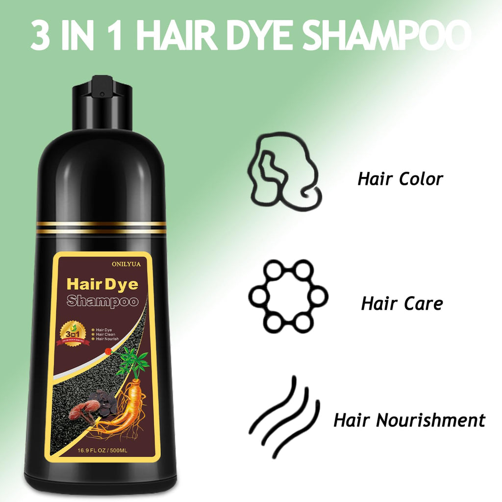 Agthyuve Hair Dye Shampoo 3 in 1 – Blonde Brown Semi-Permanent Color, 16.9 oz