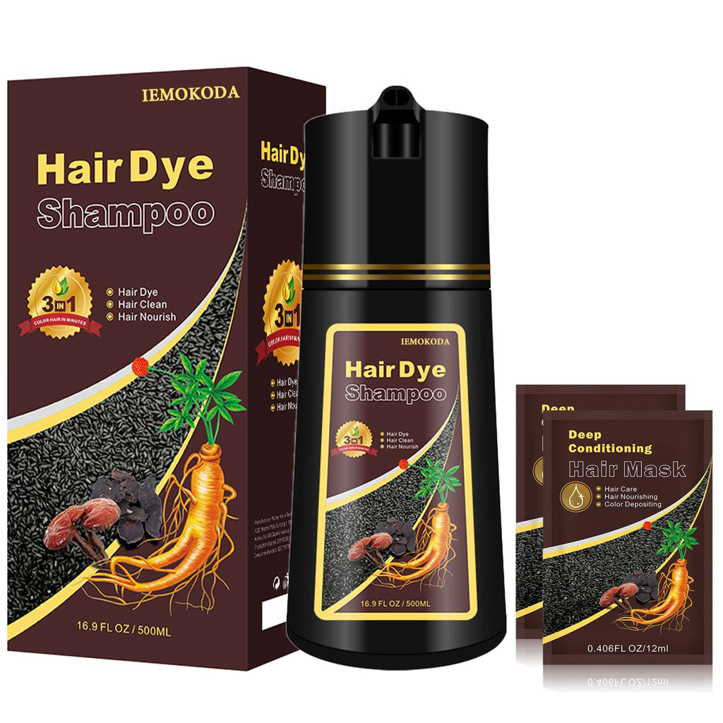Agthyuve Wine Red Hair Dye Shampoo – 16.9 oz for Gray Hair Coverage (Men & Women)