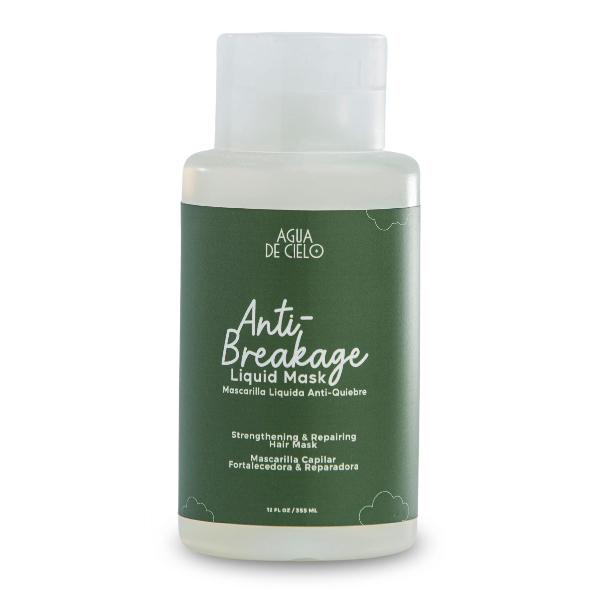 Agua de Cielo Anti Breakage Liquid Mask – Deep Hydration & Hair Repair, 12 oz