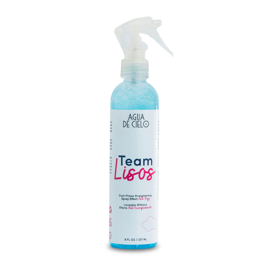 Agua de Cielo Team Lisos Hair Straightening Spray – Dual-Phase Heat Protection, Anti-Frizz