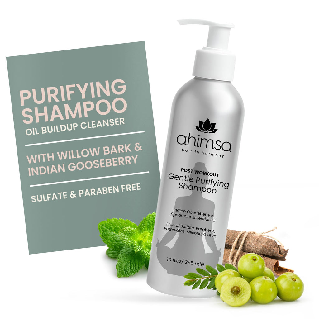 Ahimsa Gentle Purifying Shampoo – Oily Hair Clarifying Cleanser