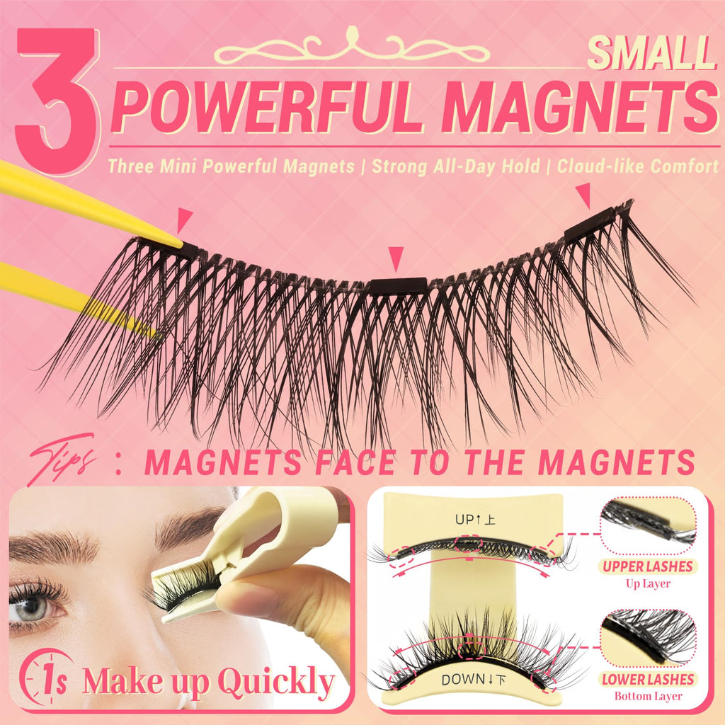 Ahrikiss Magnetic Eyelashes | 1 Pair Reusable Cat Eye Lash Kit (M02)