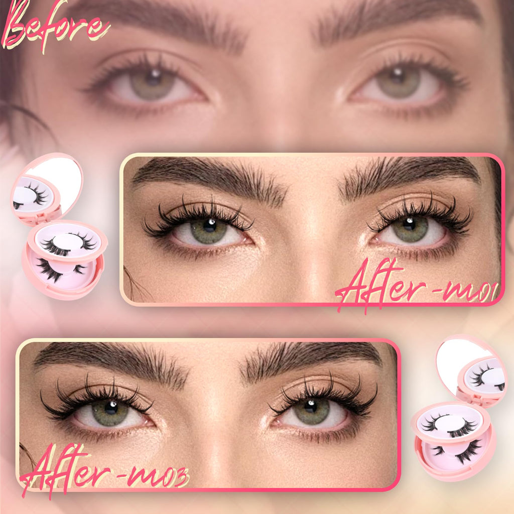 Ahrikiss Magnetic Eyelashes – 2 Pairs, Reusable, No Glue, Applicator Included