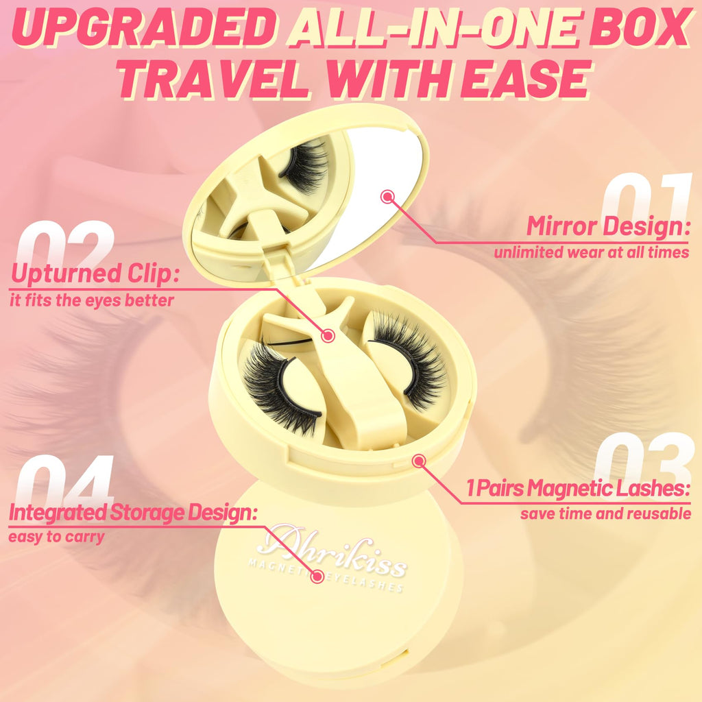 Ahrikiss Magnetic Eyelashes | 1 Pair Reusable Cat Eye Lash Kit (M02)