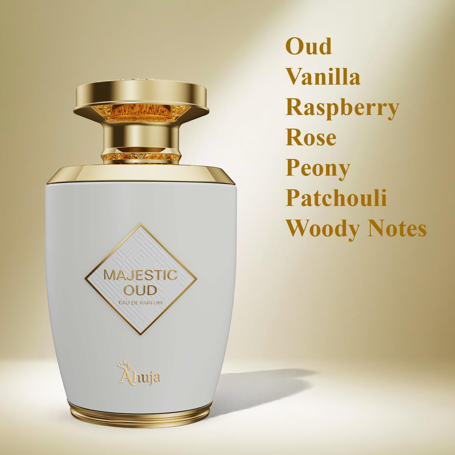 AHUJA Majestic Oud Eau De Parfum 3.4 fl oz | Unisex Luxury Fragrance