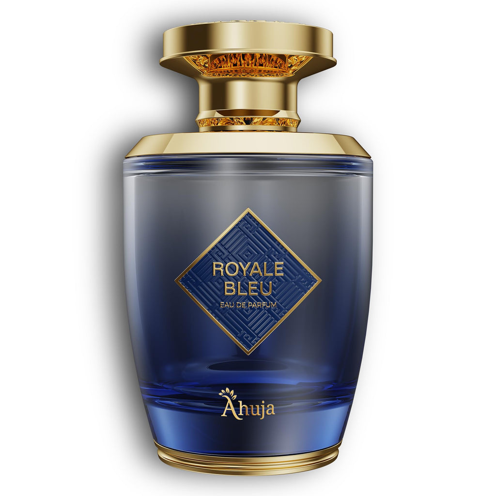 AHUJA Royal Bleu Eau de Parfum for Men – Long-Lasting Citrus, Ginger & Grapefruit with Woody Base | 3.4 oz