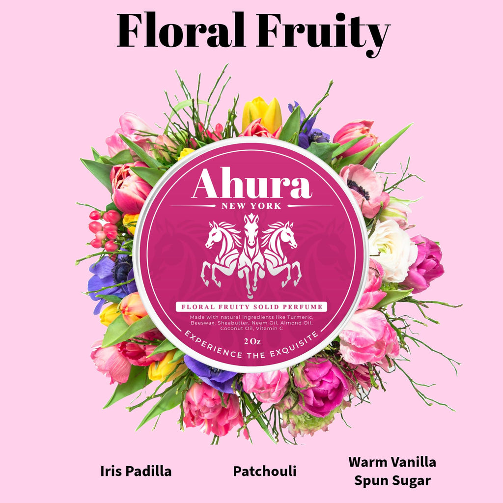 Ahura Herbal Floral Solid Perfume – Alcohol-Free, Iris & Patchouli with Warm Vanilla & Spun Sugar (2 oz, 2-Pack Valentine Gift Box)