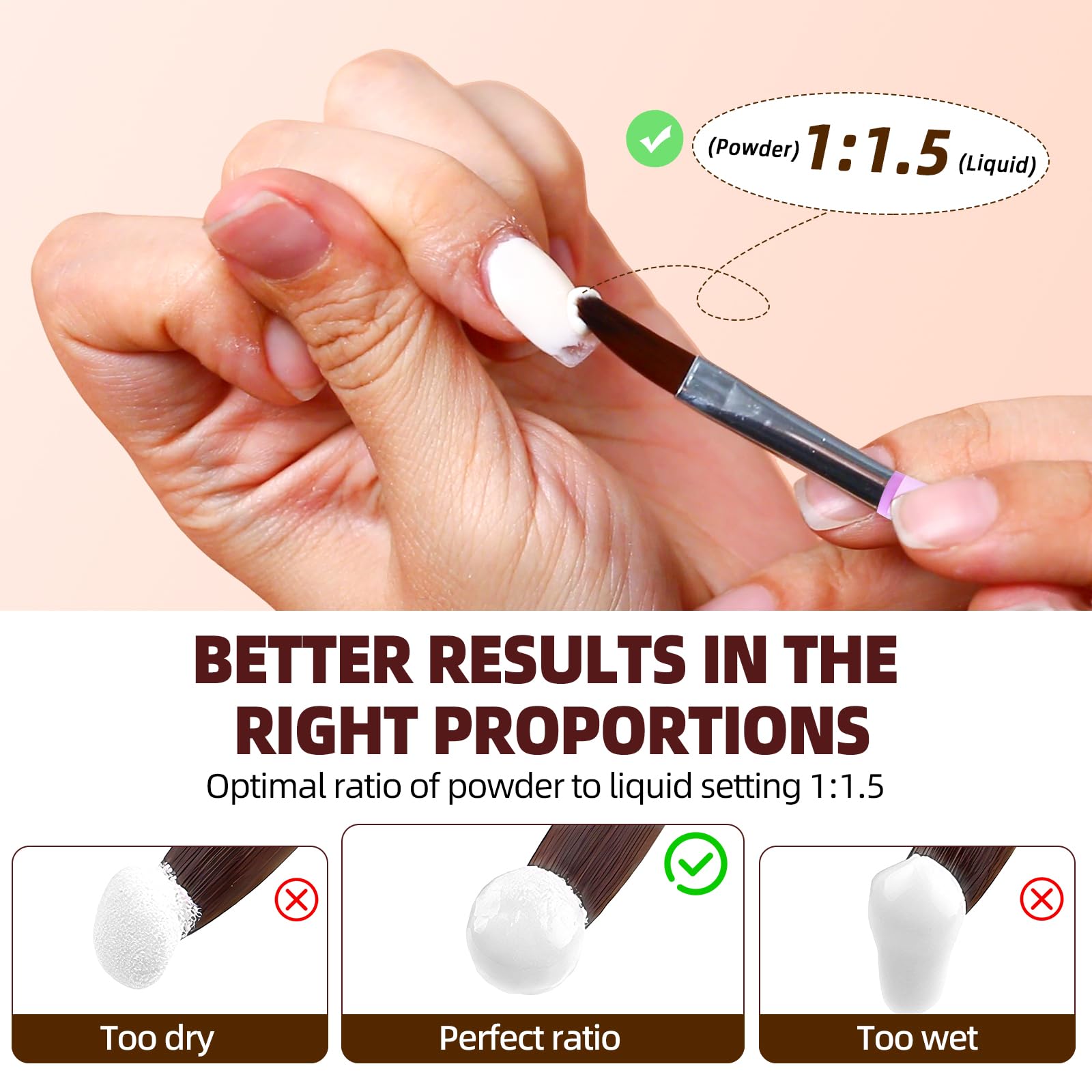 AILALUO Acrylic Nail Kit for Beginners – Practice Hand, UV Lamp, Drill, Silver Cosmetic Bag