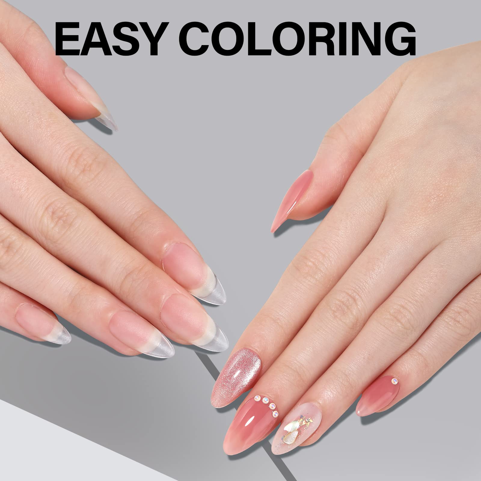 AILLSA Almond Nail Tips 450pcs – Soft Full Cover Gel Tips, Matte, 15 Sizes, Easy Press-On