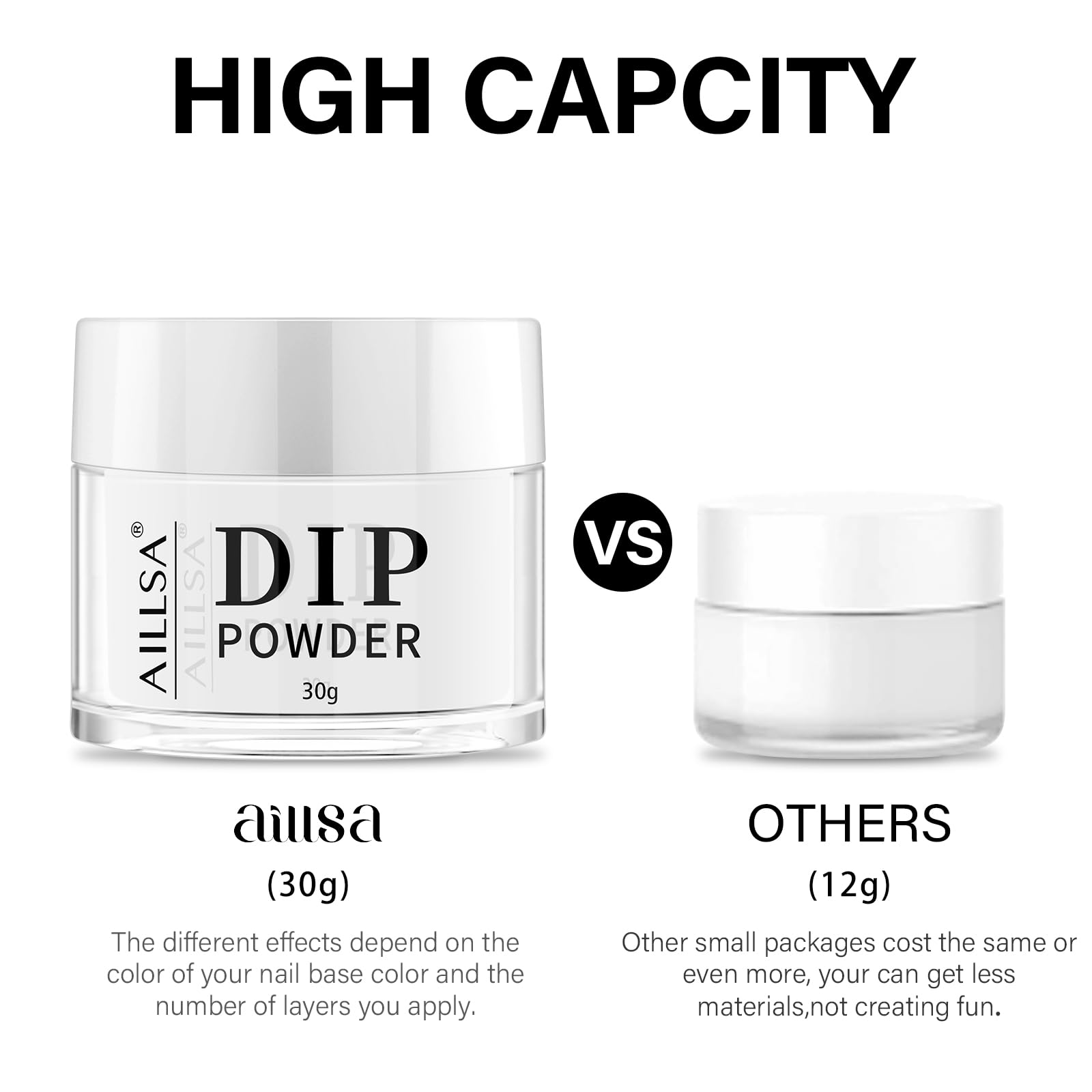 AILLSA Milky White Dip Powder – Nude Translucent Jelly Nail Dip Powder, 1 oz