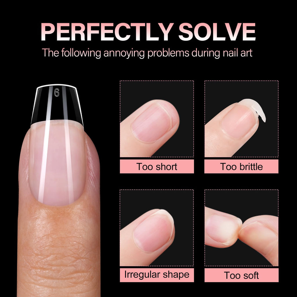 AILLSA Short Coffin Nail Tips for DIY Beginners – 450pcs, 15 Sizes, Half Matte Finish
