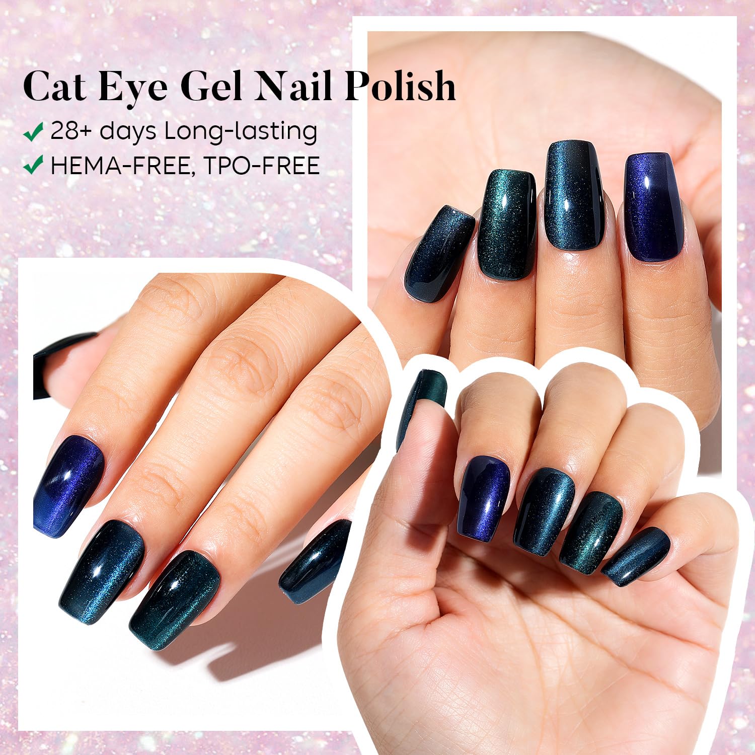 AIMEILI Cat Eye Gel Nail Polish Kit – 6x10ml, HEMA-Free, Vegan & Cruelty-Free