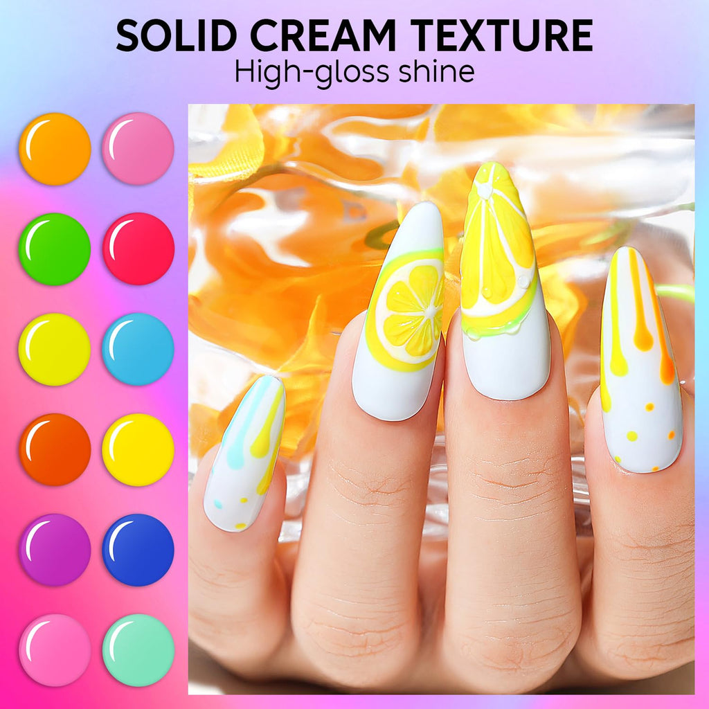 AIMEILI Hema Free Solid Gel Nail Polish – 12 Colors, UV/LED Cure