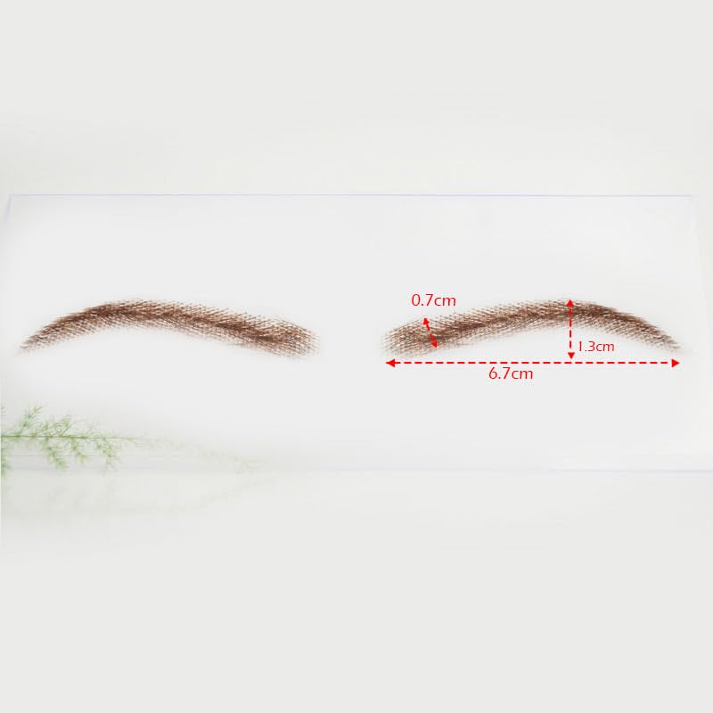 AIRAO Swiss Lace Base Eyebrows – 1 Pair, Style 3#3 (Darker Brown)