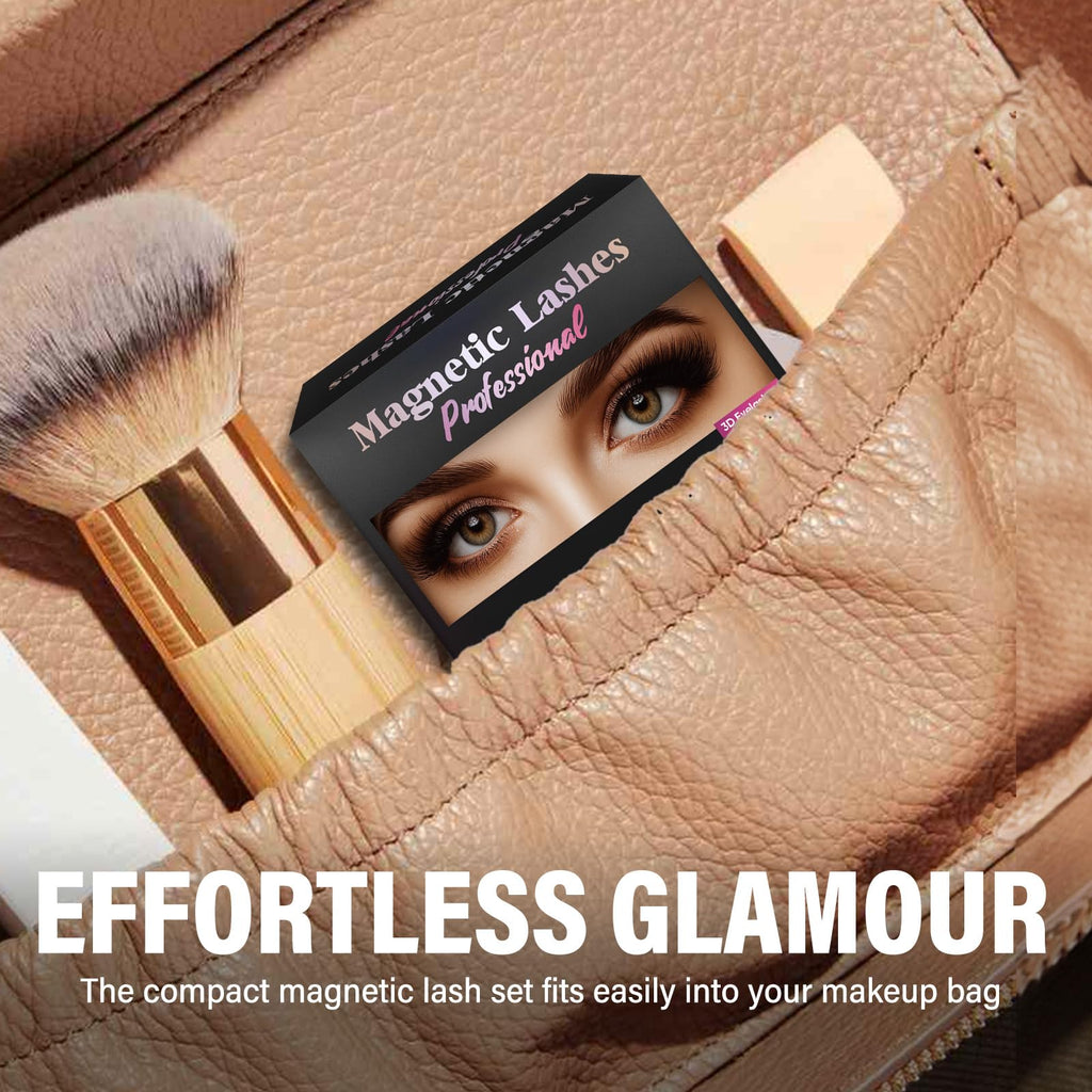 AiRunTech Magnetic Eyelashes Kit – 3D Natural Look, No Glue, Easy Applicator