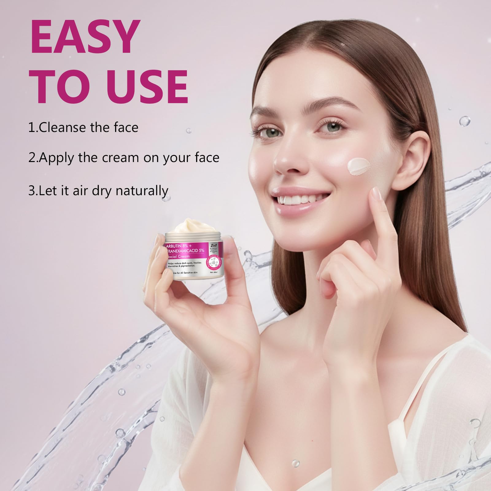 AiRunTech Arbutin 8% + Tranexamic Acid 5% Cream — Fade Dark Spots, Blemishes & Pigmentation, 60ML