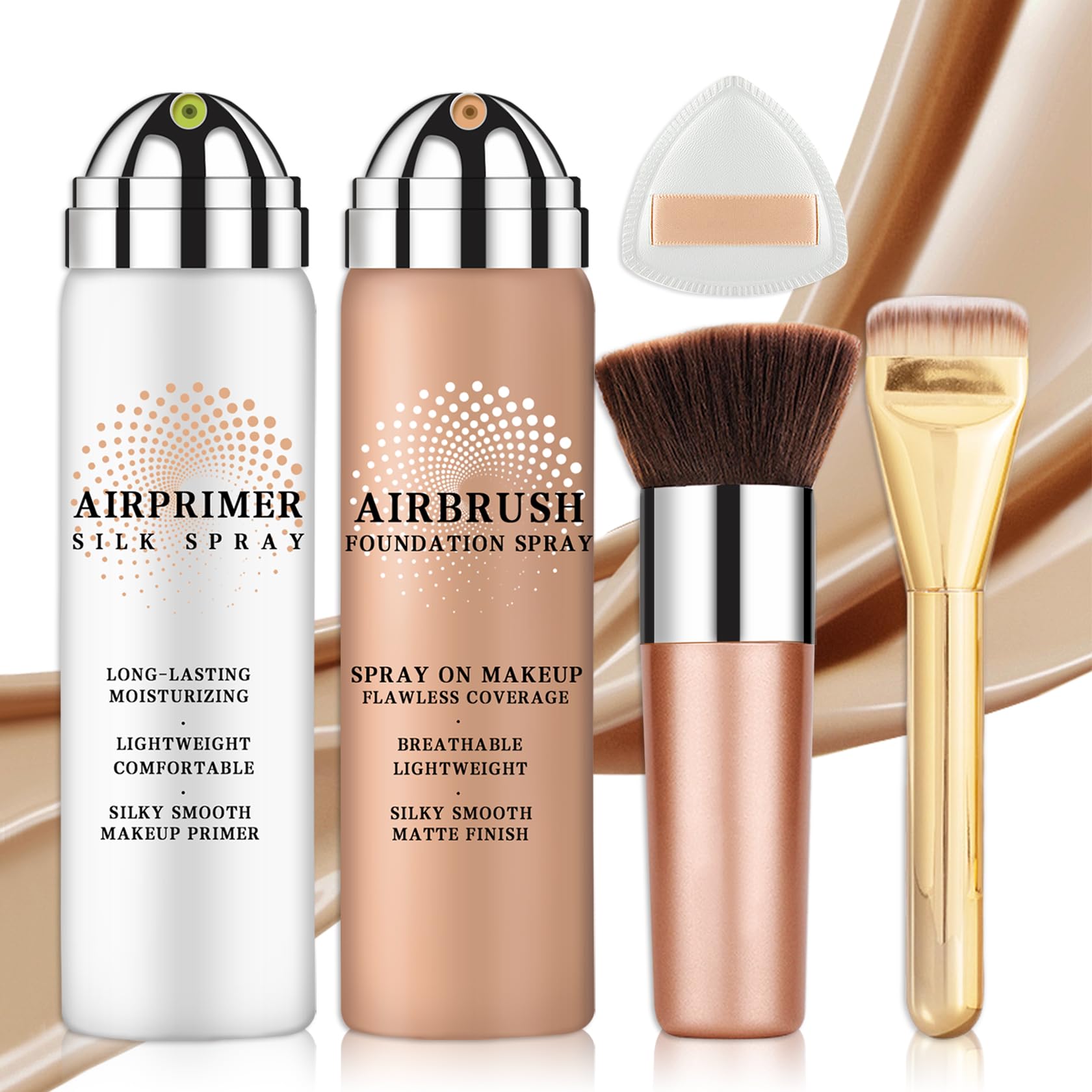 AIUEO Airbrush Foundation Spray – Full Coverage Primer (Beige 02)