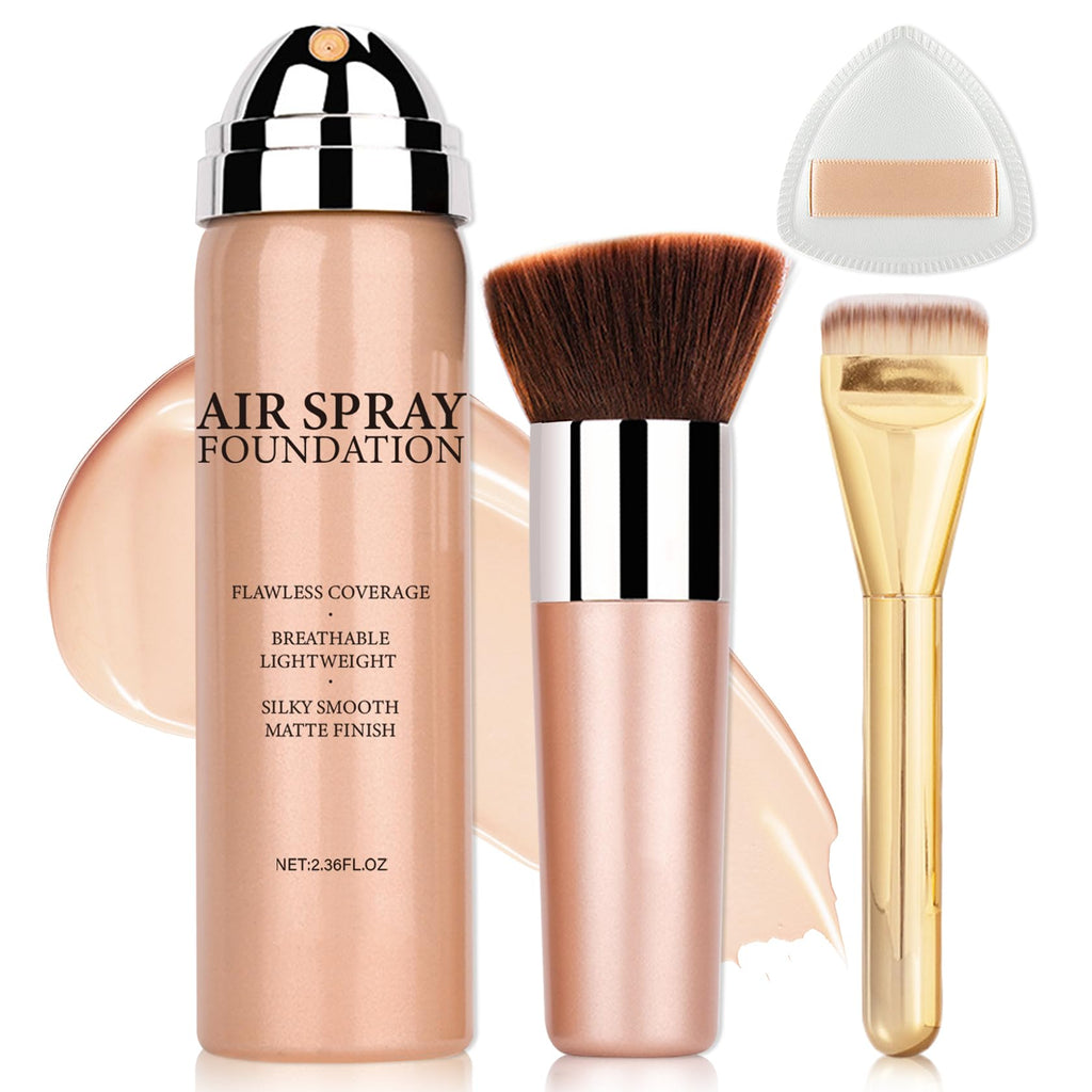 AIUEO Magic Minerals Airbrush Foundation – Silky Mist for Mature Skin, Natural Matte Finish