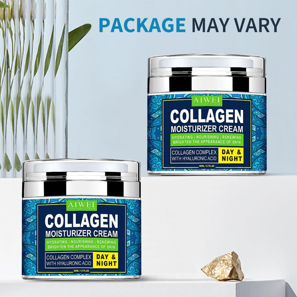 AIWEI Face Moisturizer Collagen Cream – Hydrating Day & Night Cream with Retinol + Hyaluronic Acid
