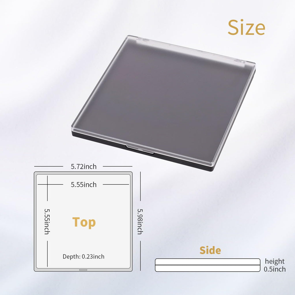 AJLTPA Magnetic Makeup Palette 3-Pack — Frosted Top, 60 Adhesive Metal Stickers